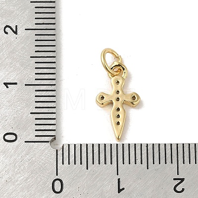 Brass Micro Pave Cubic Zirconia Charms KK-M283-20A-01-1
