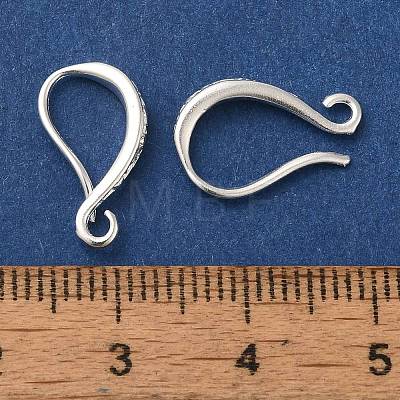 Brass Earring Hooks KK-H502-14S-1