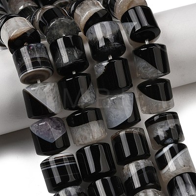 Natural Agate Beads Strands G-F820-P01-01J-1