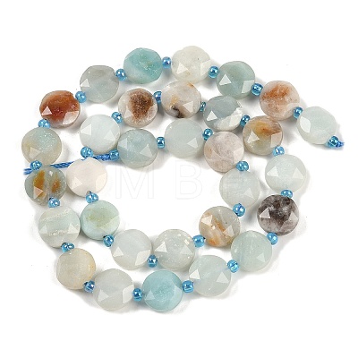 Natural Flower Amazonite Beads Strands G-C116-A38-01-1