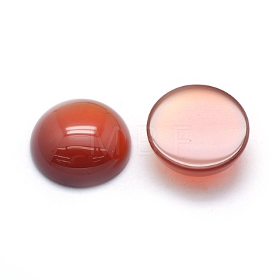Natural Carnelian Cabochons G-P393-R18-14mm-1