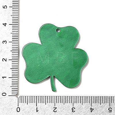 Saint Patrick's Day Clover Opaque Acrylic Pendants OACR-V002-02A-1