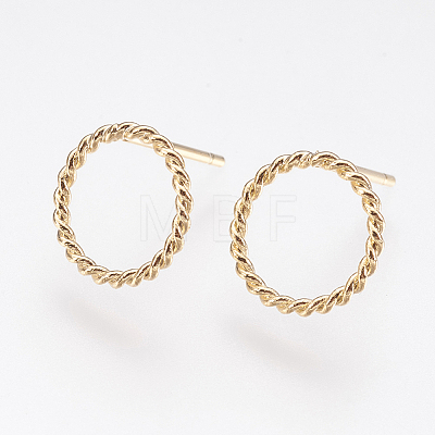 Long-Lasting Plated Brass Stud Earrings X-KK-K227-058G-NF-1