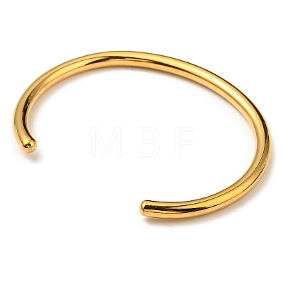 Ion Plating(IP) 304 Stainless Steel Simple Thin Cuff Bangles X-BJEW-P296-02G-1