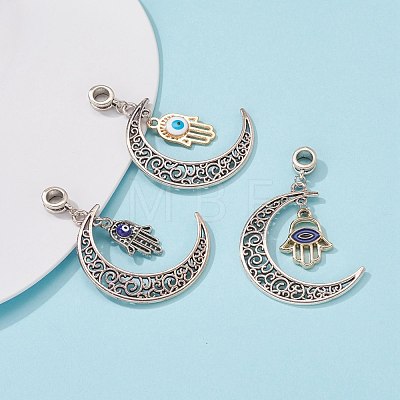 Tibetan Style Alloy European Dangle Charms PALLOY-JF00711-1