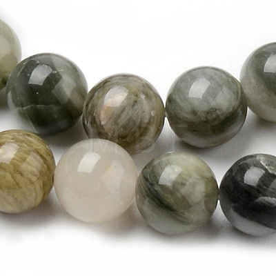Natural Green Rutilated Quartz Beads Strands X-G-Q462-61-6mm-1