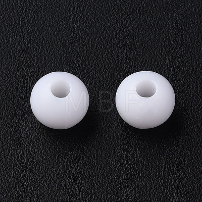 Opaque Acrylic Beads X-MACR-S370-C6mm-01-1