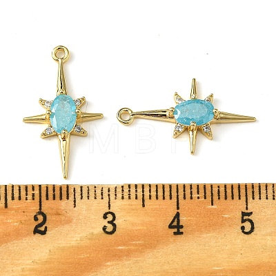 Brass Micro Pave Cubic Zirconia Pendants X-KK-M277-08G-06-1