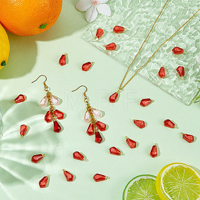 24Pcs Transparent Resin Pendants RESI-ME0001-20B-1