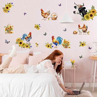 Translucent PVC Self Adhesive Wall Stickers STIC-WH0015-162-1