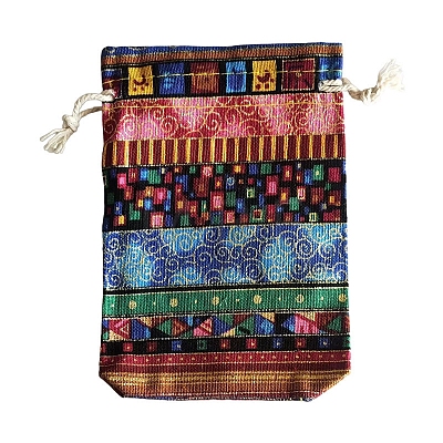 Ethnic Cotton Drawstring Bags PW-WG0A540-04-1