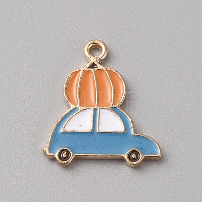 Thanksgiving Day Alloy Enamel Pendants PALLOY-WH0107-02K-KCG-1