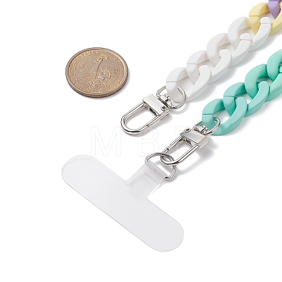Acrylic Curb Chain Mobile Strap HJEW-JM00976-1