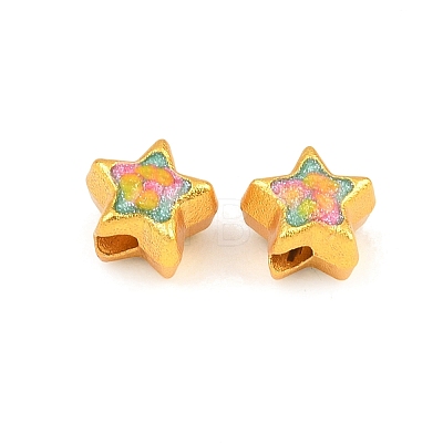 Alloy Enamel Beads ENAM-D318-01G-01-1