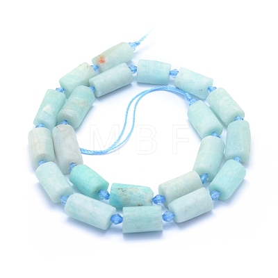 Frosted Natural Amazonite Beads Strands G-L552C-02-1