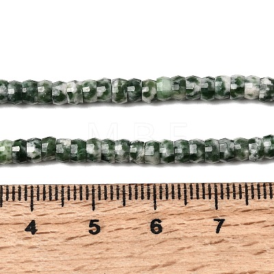 Natural Green Spot Jasper Heishi Beads Strands G-A299-A22-01-1