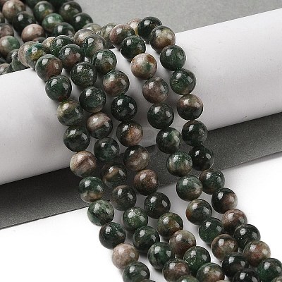 Natural Green Quartz Round Beads Strands G-Q171-D02-01-1