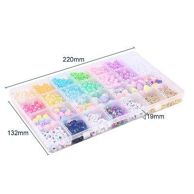 1789Pcs Craft & Plating & Opaque & Spray Painted Acrylic Beads DIY-YW0002-79-1