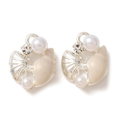 Alloy with Crystal Rhinestone & Enamel Pendants RB-CBAC8D9-01S-01-1
