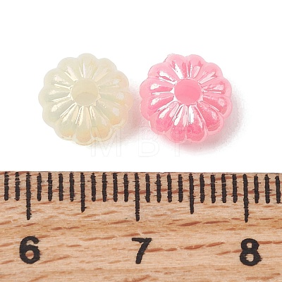 UV Plating Opaque Acrylic Beads OACR-G058-07-1