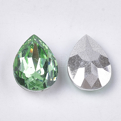 Pointed Back Resin Rhinestone Cabochons CRES-S380-10x14mm-B11-1