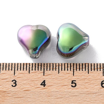 UV Plating Rainbow Iridescent Acrylic Beads OACR-H112-23B-1