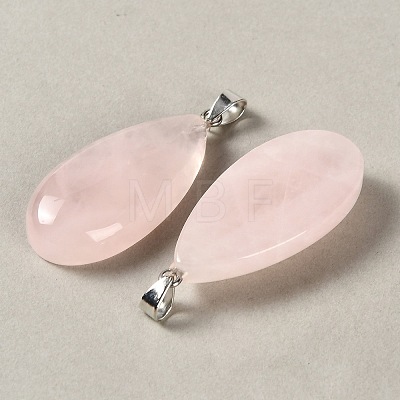 Natural Rose Quartz Pendants GG-CBACB71-02P-15-1