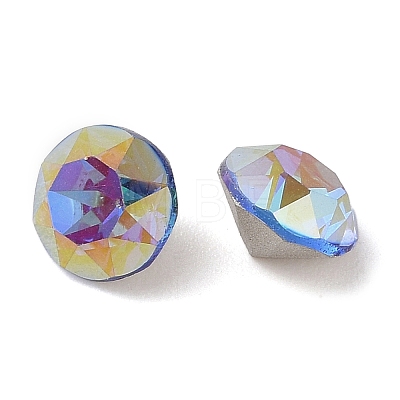 Glass Rhinestone Cabochons RGLA-L029-09B-BBLA-1