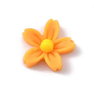 Flower Opaque Resin Cabochons LS-FIND-WH0034-98D-1
