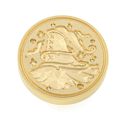 Halloween Series Wax Seal Brass Stamp Heads AJEW-M039-01E-1