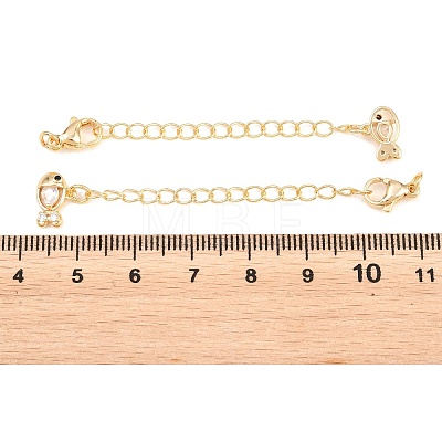 Brass Curb Chain Extender KK-P354-23G-1