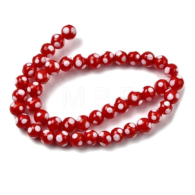 Handmade Lampwork Beads LAMP-D002-8mm-01A-1