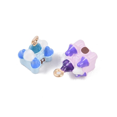 Alloy Enamel Pendants ENAM-A012-07G-1