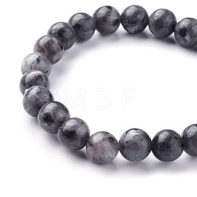 Natural Larvikite Beads Stretch Bracelets BJEW-F380-01-B14-1