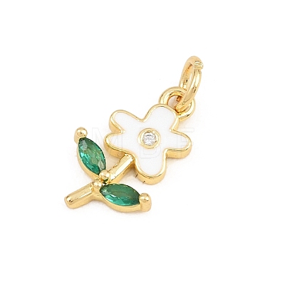 Brass Micro Pave Colorful Cubic Zirconia Pendants KK-E798-02C-G-1
