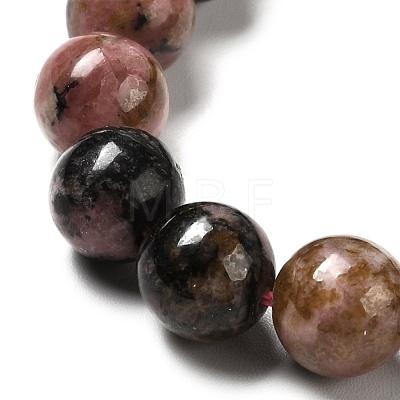 Natural Rhodonite Round Beads Strand G-E583-01B-1