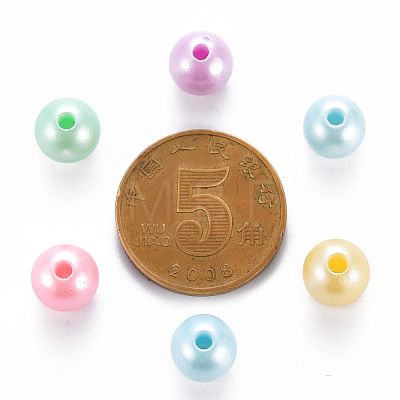 Opaque Acrylic Beads X-MACR-S370-H8mm-1