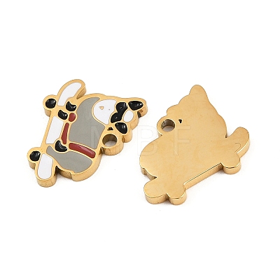 304 Stainless Steel Enamel Charms STAS-C137-06A-G-1