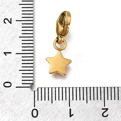 Star 304 Stainless Steel Rhinestone Pendants Decoration STAS-R159-57G-05-1