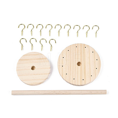 Flat Round Wooden Eyeglasses Organizer Holder ODIS-T002-01A-02-1