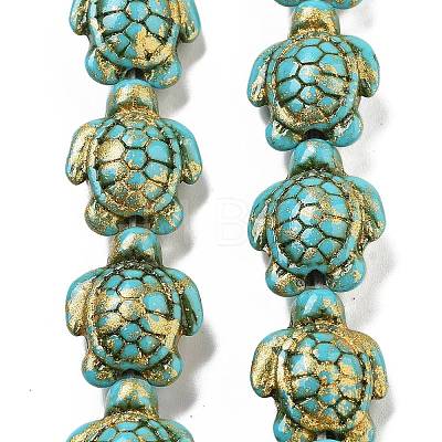 Synthetic Turquoise Dyed Beads Strands G-P507-05R-1