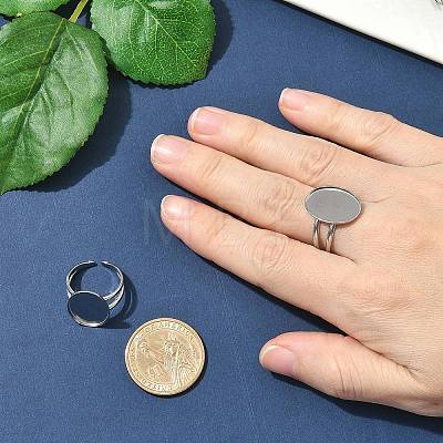 304 Stainless Steel Cuff Rings Components STAS-Z138-02P-02-1