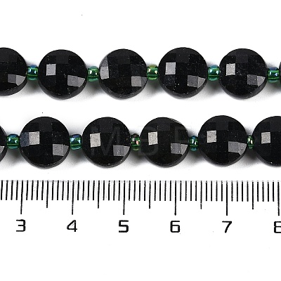 Natrual Black Jade Beads Strands G-B094-A24-01-1