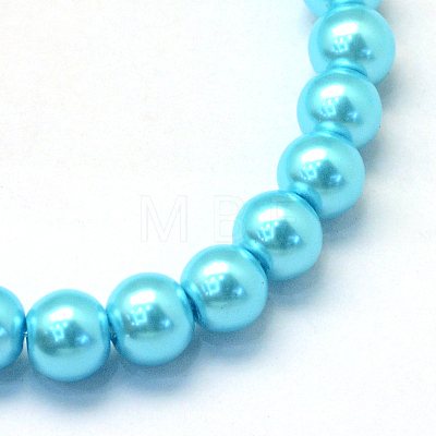 Baking Painted Pearlized Glass Pearl Round Bead Strands X-HY-Q003-12mm-48-1