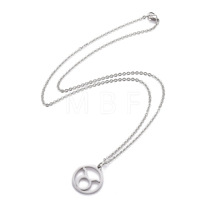 304 Stainless Steel Pendant Necklaces NJEW-Z004-05P-1