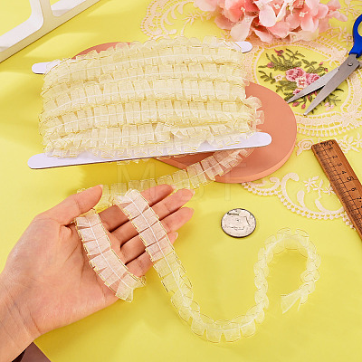 10M Double Layer Polyester Lace Ribbon OCOR-TA0004-14H-1