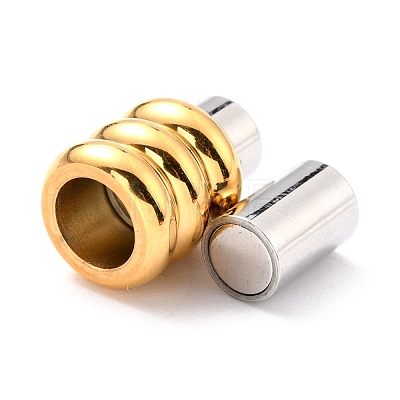 Ion Plating(IP) 304 Stainless Steel Magnetic Clasps with Glue-in Ends STAS-M290-04GP-1