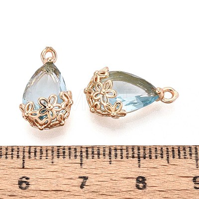 Transparent Glass Pendants GLAA-YW0001-108B-1