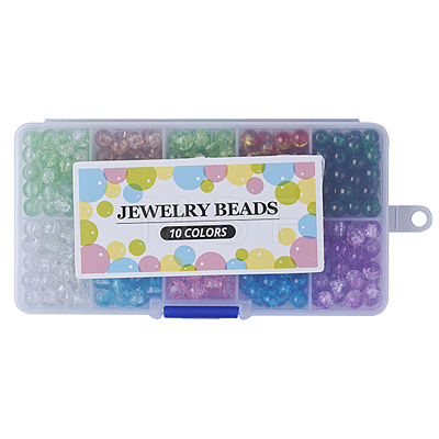 Imitation Jade Glass Beads Strands DGLA-X0007-10mm-01-1