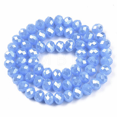 Electroplate Glass Beads Strands EGLA-A034-J8mm-A02-1